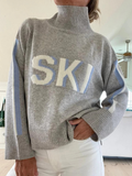 Stylish Retro-Style Cashmere Ski Sweater