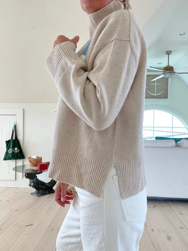 Stylish Retro-Style Cashmere Ski Sweater